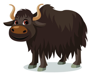 vector illustration of a yak