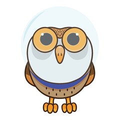 owl wearing glass helmet
