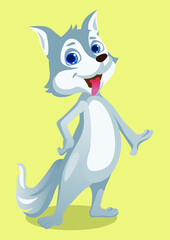vector wolf cartoon