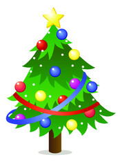 christmas tree vector illustration