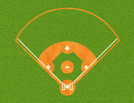 Baseball softball field illustration background