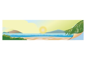 Fototapeta na wymiar beach banner