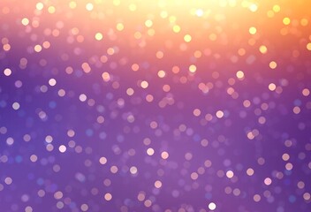 Golden bokeh on lilac yellow gradient pattern. Happy holiday background. Christmas glitter illustration. 