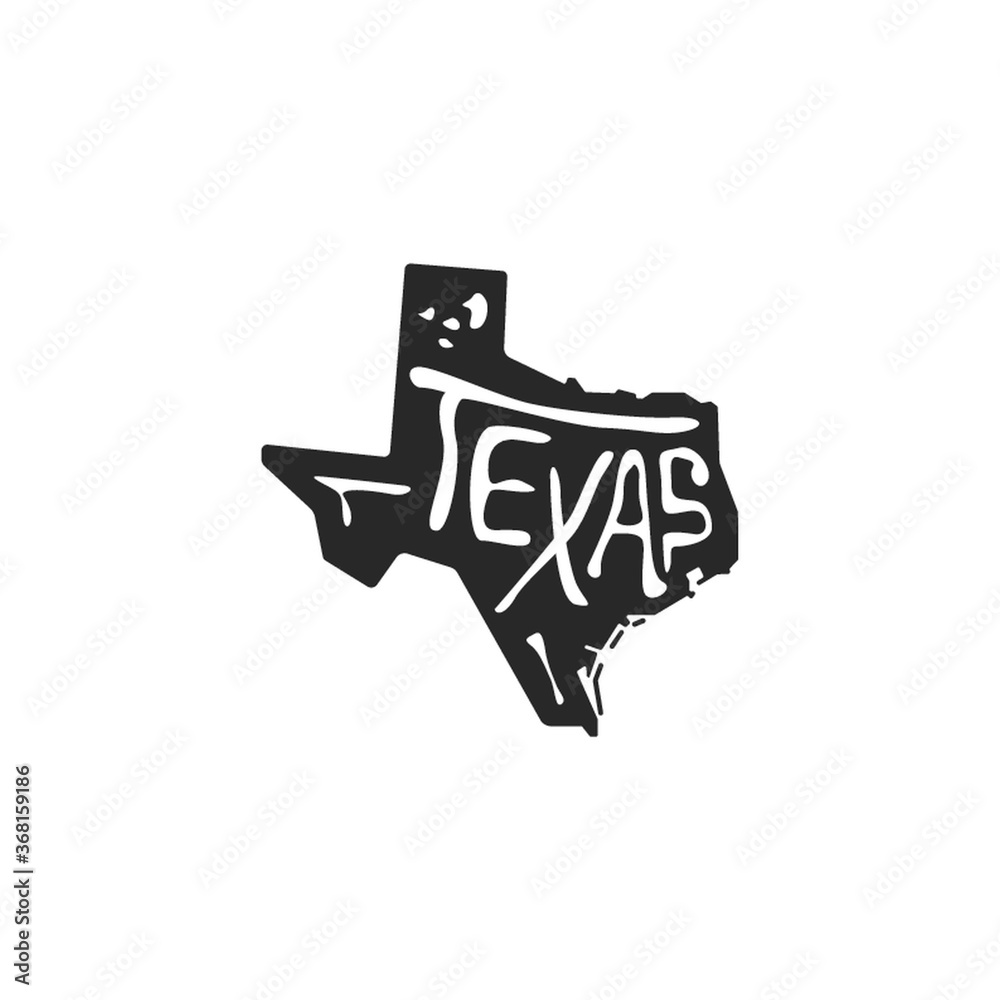 Poster texas state map