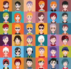 Collection of avatars  ( Man and woman Characters )