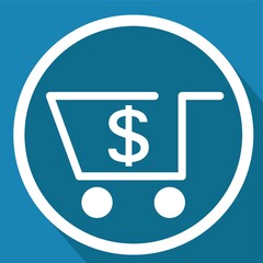 shopping cart with dollar symbol
