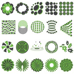 set of abstract icons