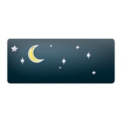 Fototapeta na wymiar stars and moon banner
