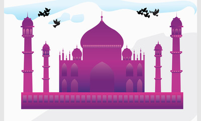 Taj mahal india antique monument building