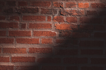 red brick wall background - retro grunge background