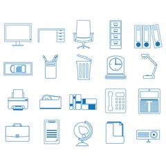 set of office icons