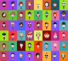 Collection of avatars ( Man and woman Characters )