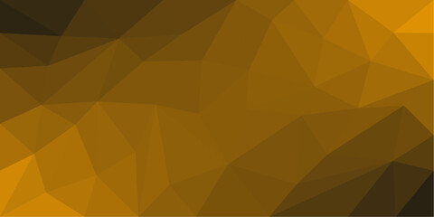 Mesh gradient colour pattern of gold and black. Abstract geometric triangular pattern with low poly style