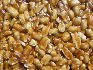 Brown color Peanut Chikki Indian snack texture
