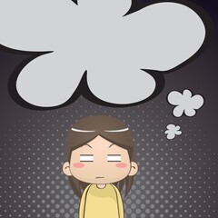 annoyed girl thinking