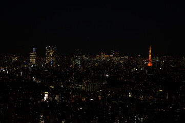 tokyo tower at night