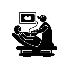 doctor doing a pregnancy scan