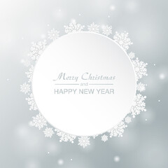 Vector banner for Christmas, New Year, snowflakes