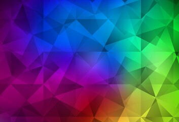 Dark Multicolor vector abstract polygonal template.