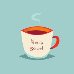 Coffee time icon.Vector illustration for web.Cartoon style.