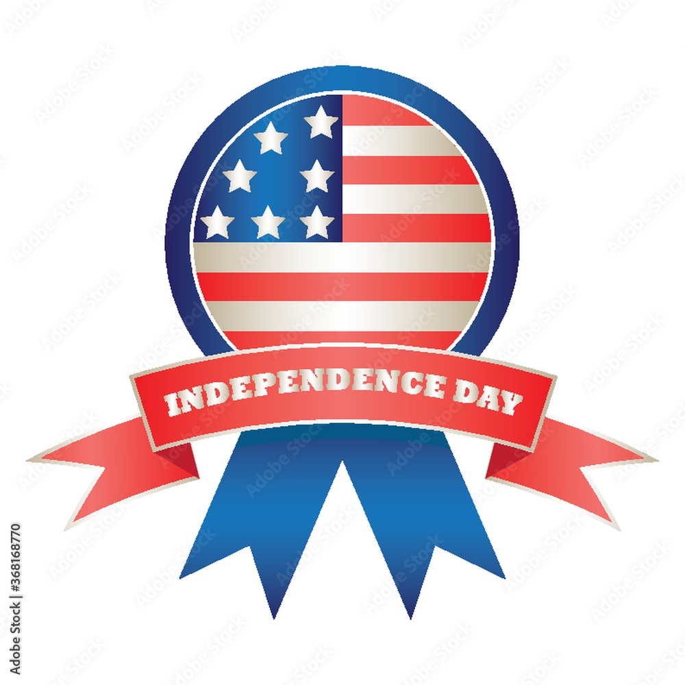 Wall mural usa independence day label