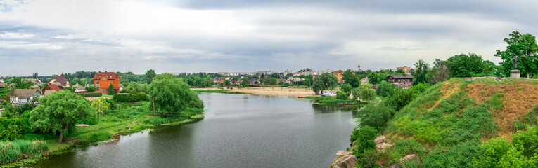 Fototapeta na wymiar Ros river in Bila Tserkva city, Ukraine