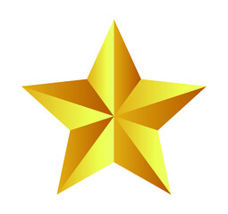 3d golden star