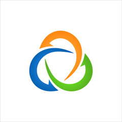 abstract logo design with glossy effect