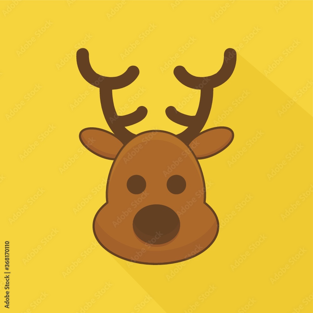 Wall mural reindeer head