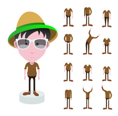 Character with different types of body Big,Tall,fat,low,hardened,
middle