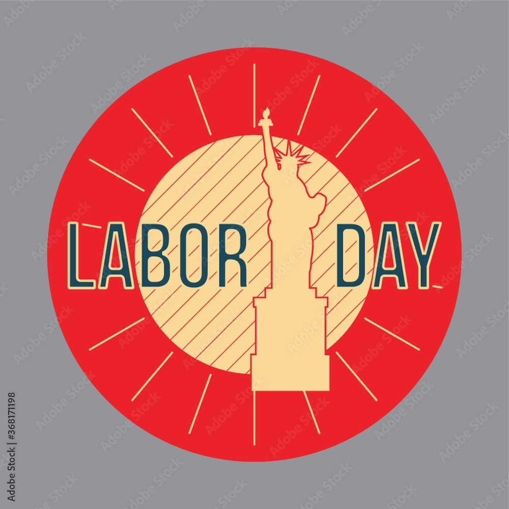 Canvas Prints usa labor day label