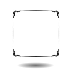 Ornament pattern frame with shadow