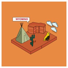 wyoming state © captainvector