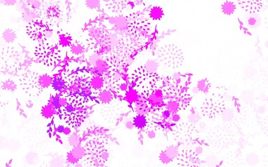 Light Blue, Red vector natural background with flowers