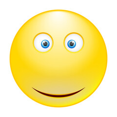 Fototapeta premium Vector yellow smile. Emotional face icons