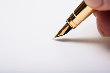 Form for signature. Selective focus
