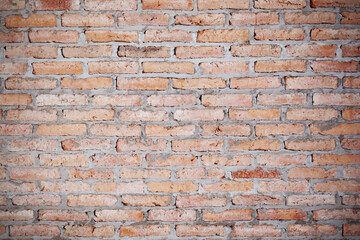 Brown brick wall pattern texture background.