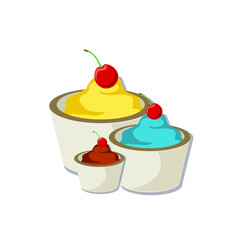 Ice cream with cherry