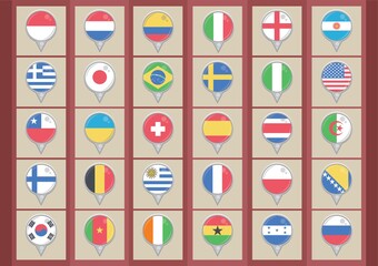 collection of country flags
