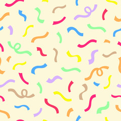 Cute Colorful Confetti Seamless Pattern