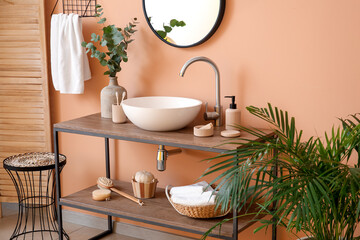 Interior of modern stylish bathroom