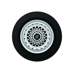 Fototapeta premium Winter tire wit wheel