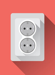 White double extension power strip