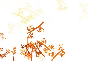 Light Orange vector natural backdrop with branches.