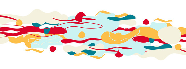 Trendy liquid style shapes abstract design, dynamic vector background for placards, brochures, posters, web landing pages, covers or banners