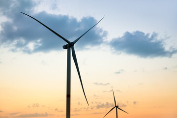 Windmills for electric power in countryside