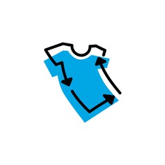 tee recycle logo vector icon illustration
