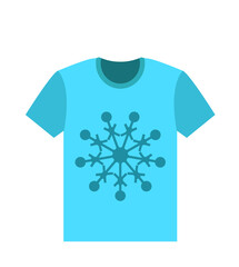 Blue christmas T Shirt with candles