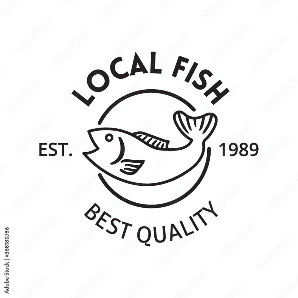 Sticker local fish label