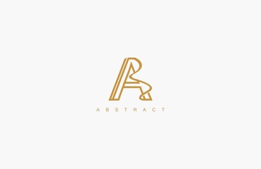 Abstract Elegant Vector Linear Minimalist Letter A Monogram Logo
